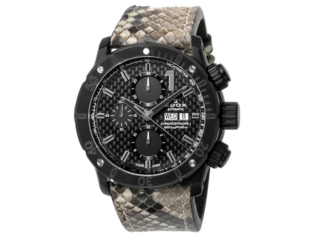 エドックス初のパイソンストラップ仕様「クロノオフショア1」で男