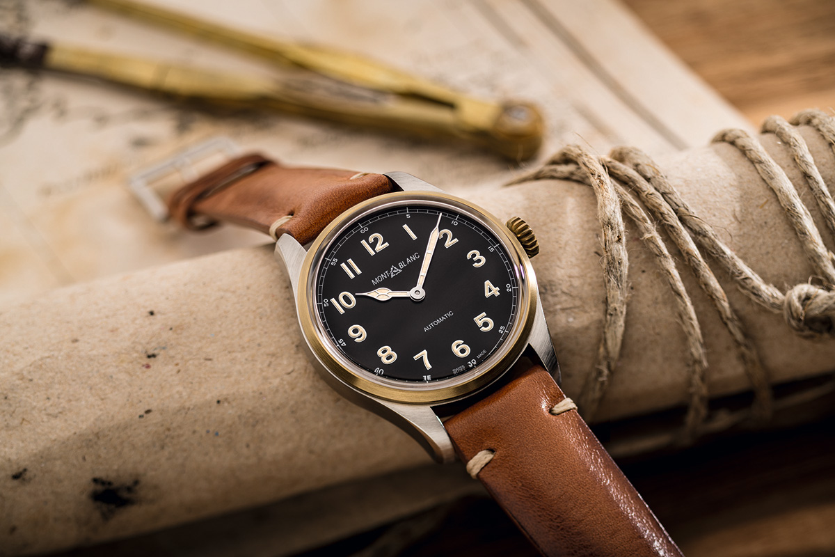 MONT BLANC AUTOMATIC 腕時計 モンブラン アイスシー オートマティック デイト - 高級腕時計