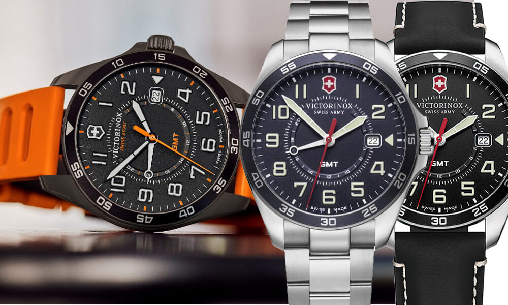 クォーツ　ビクトリノックスARMY 腕時計 GMT ビクトリノックスから エレガントで高級感溢れるGMT新作