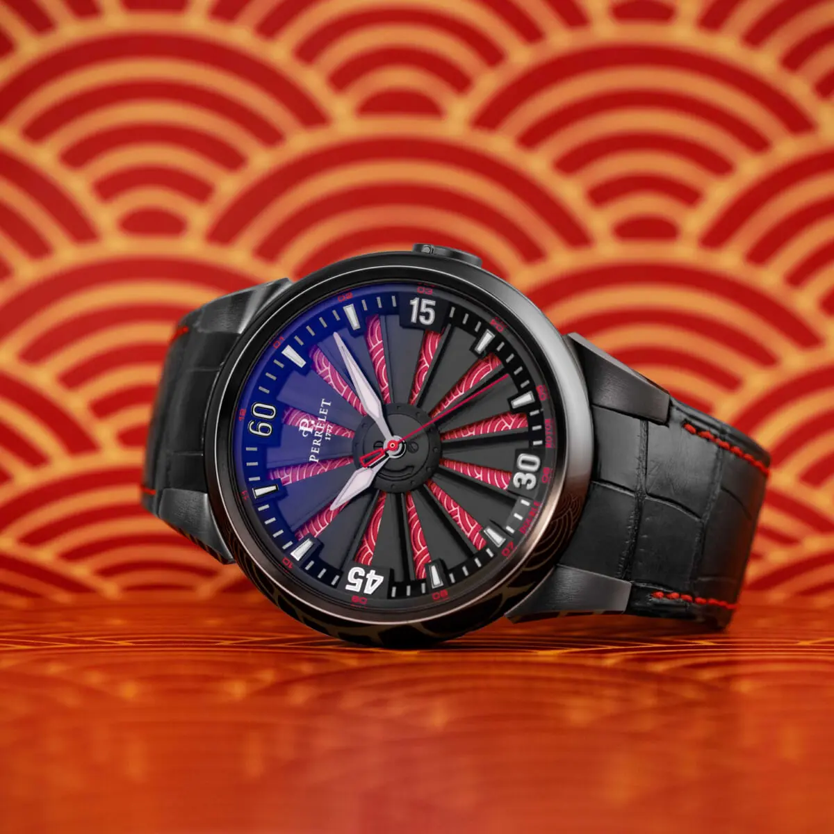 創業245年を数えるスイスの時計ブランド【ペルレ】の代表作「タービン」から日本の伝統文様「青海波」を取り入れた20本限定モデルが登場 |  WATCHNAVI Salon