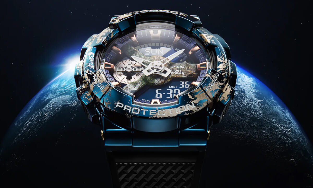 地球の鮮やかなブルーをメタルベゼルに表現した新作【G-SHOCK