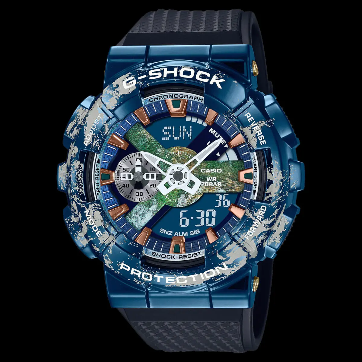 地球の鮮やかなブルーをメタルベゼルに表現した新作【G-SHOCK