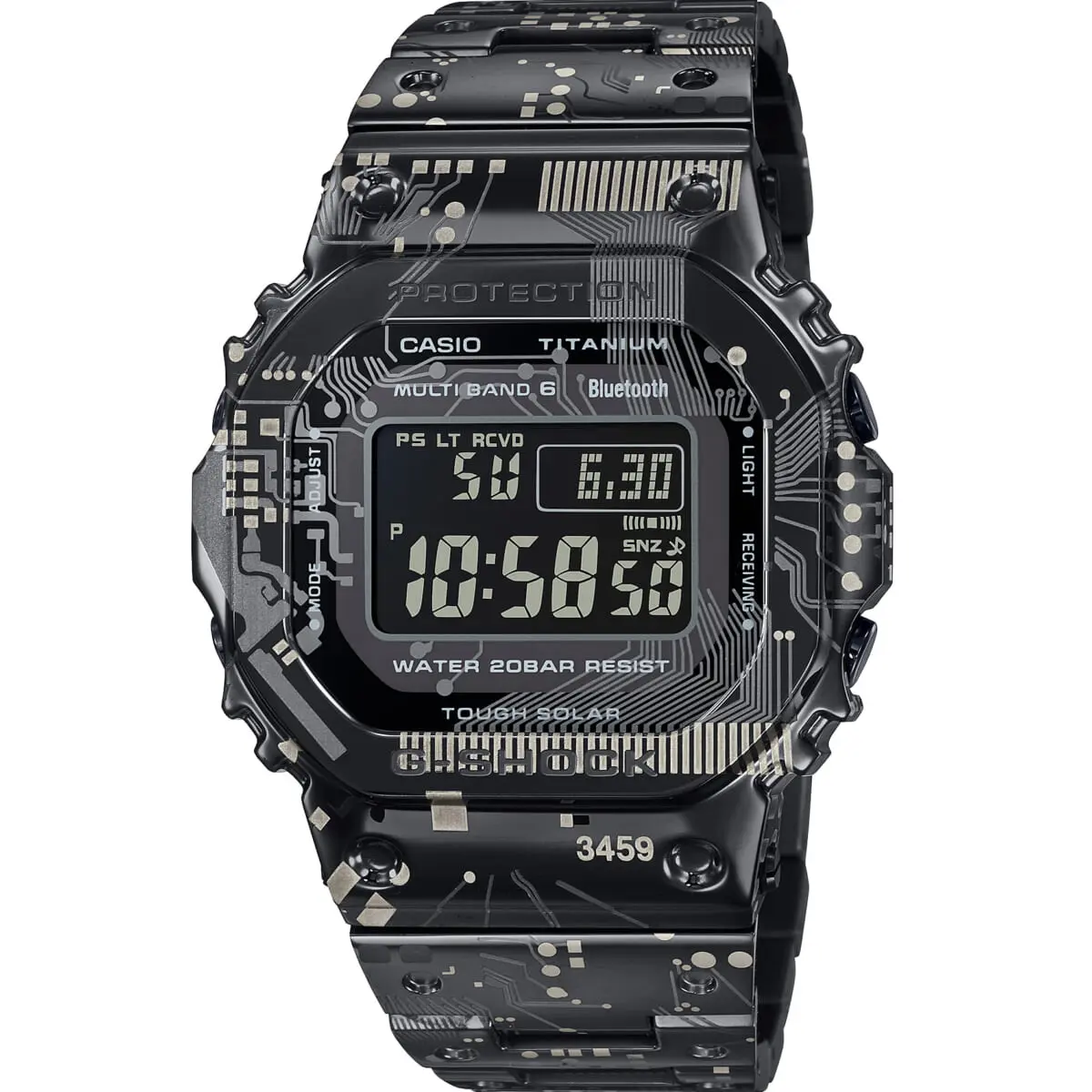 試着レビュー【G-SHOCK】基板パターンを外装に施したフルチタンモデル