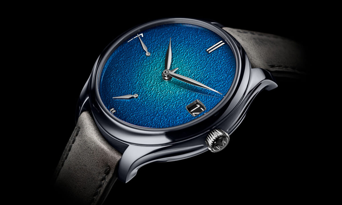 マイスターアート自動巻き　高品質　ブルーマザーオブパール文字盤 H. モーザー】エンデバーに希少性の高いレアメタル「タンタル」を