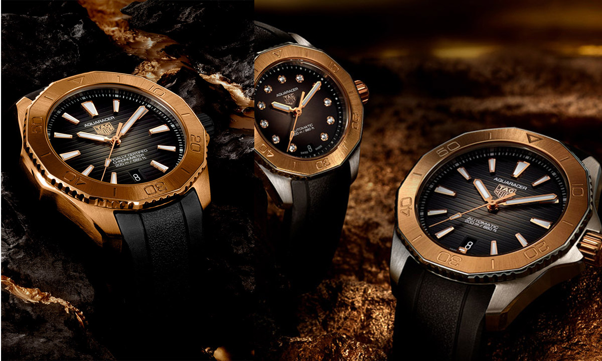 TAG HEUER 時計 ゴールド/シルバー ダイバーズウオッチ「タグ・ホイヤー アクアレーサー」が新作