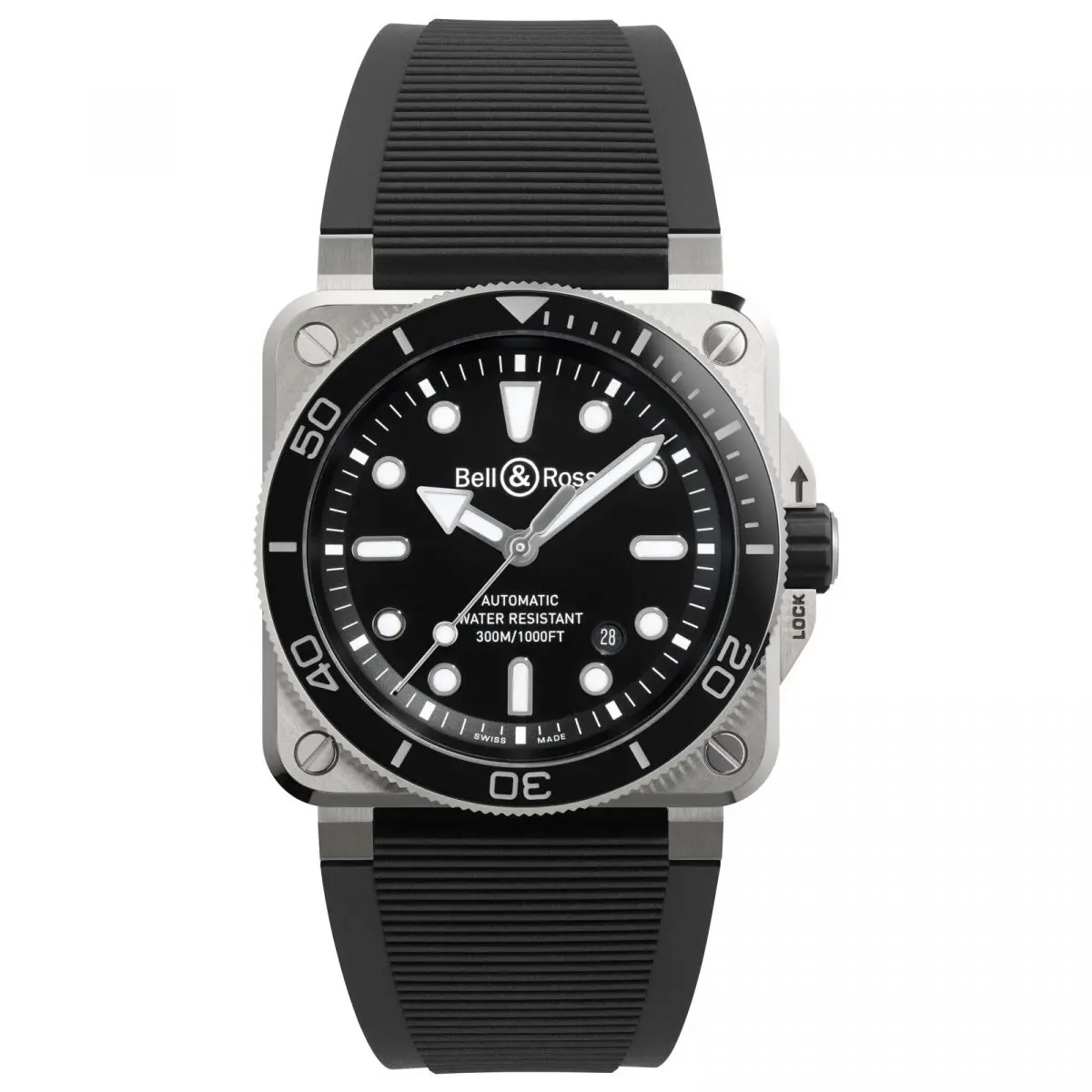 週末値下ベル＆ロス Bell＆Ross BR03-92 ダイバー　デイト 自動巻 BR-03 Diver White