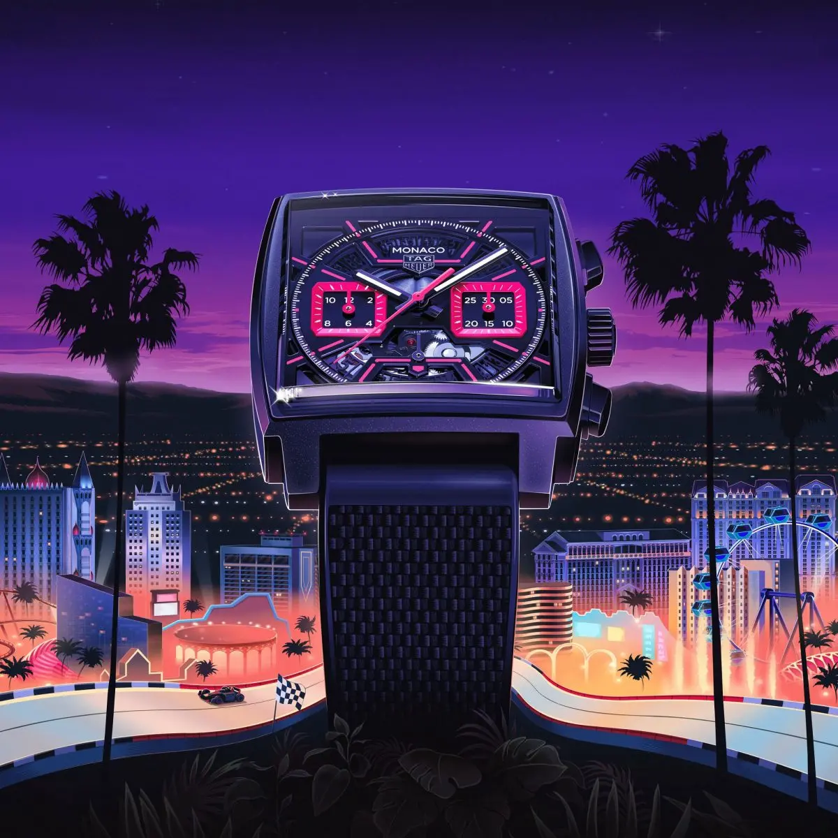 モナコ「monaco」 デザインコンセプトは“ラスベガス” ピンク×ブラックの