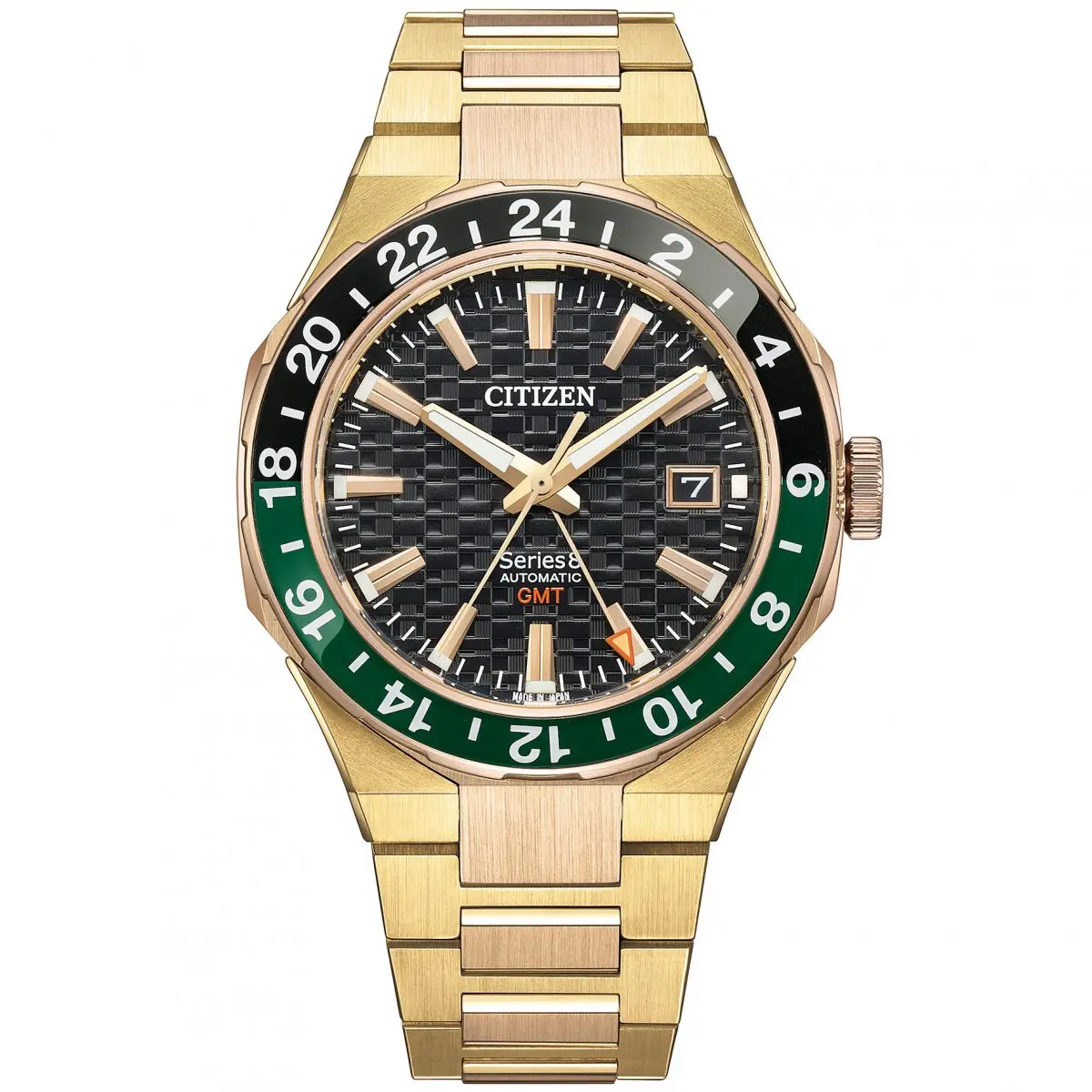 CITIZEN 腕時計 ゴールド シチズン】2種類のゴールドが輝くモダンなデザインに仕上げたGMT