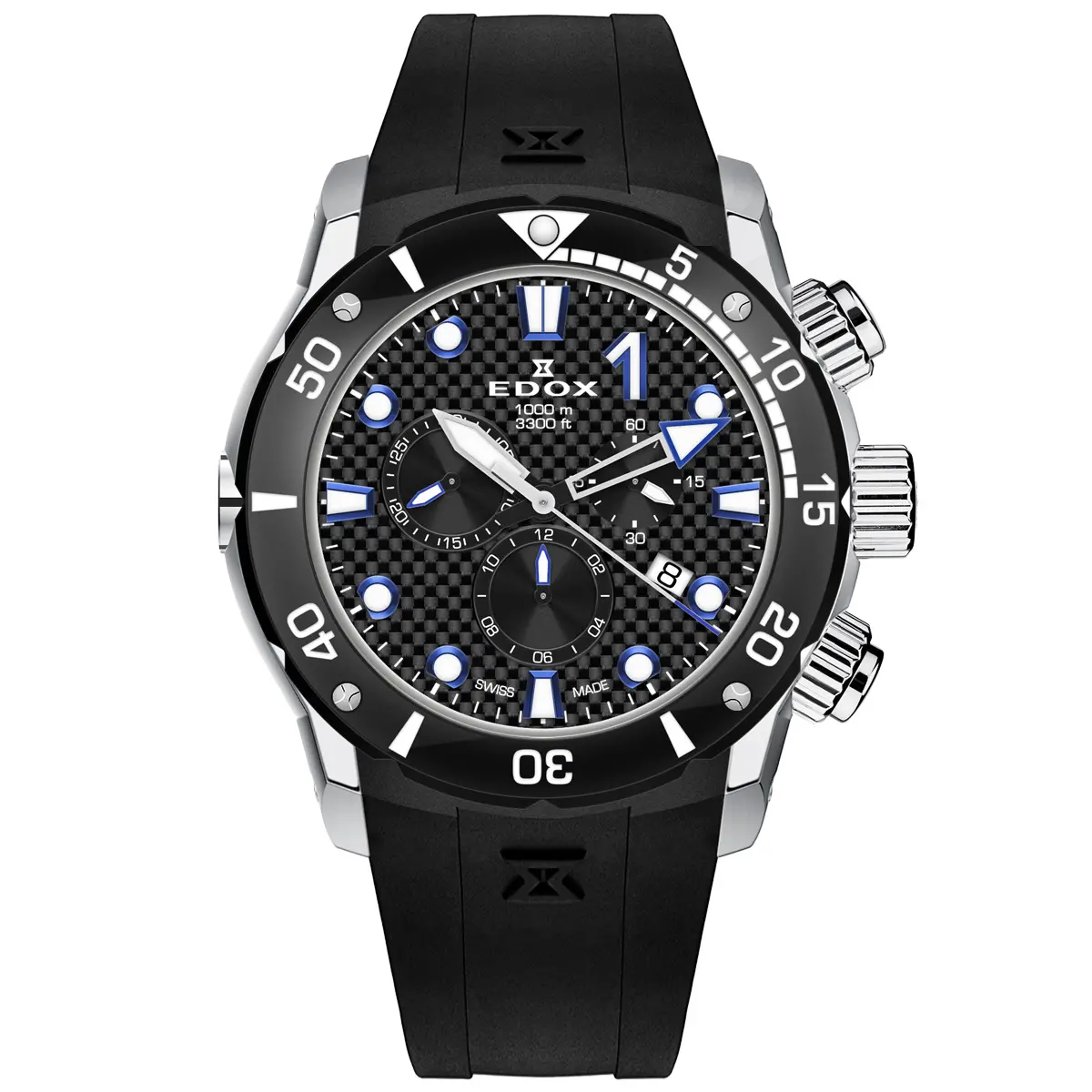 STONE  ブラック正規品早い勝ち値下げ可能 エドックス(EDOX) 2023新作 1,000m防水のチタニウムダイバーズ