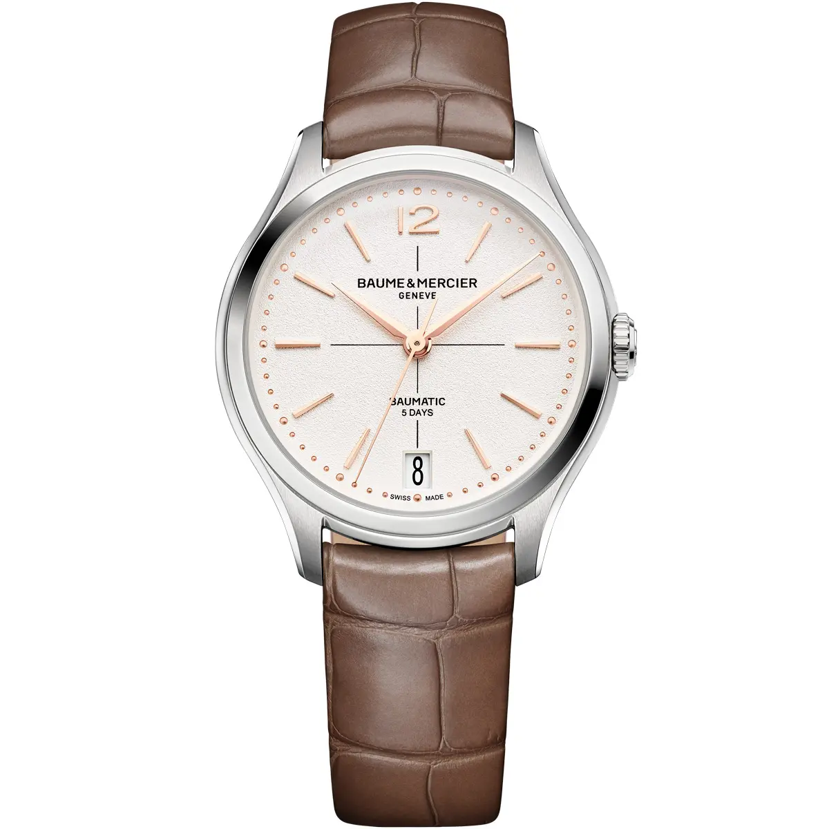 ボーム＆メルシエ　純正メタルブレスレット　BAUME & MERCIER 39mm径ケースに快適な着け心地の新開発ブレスレットを採用