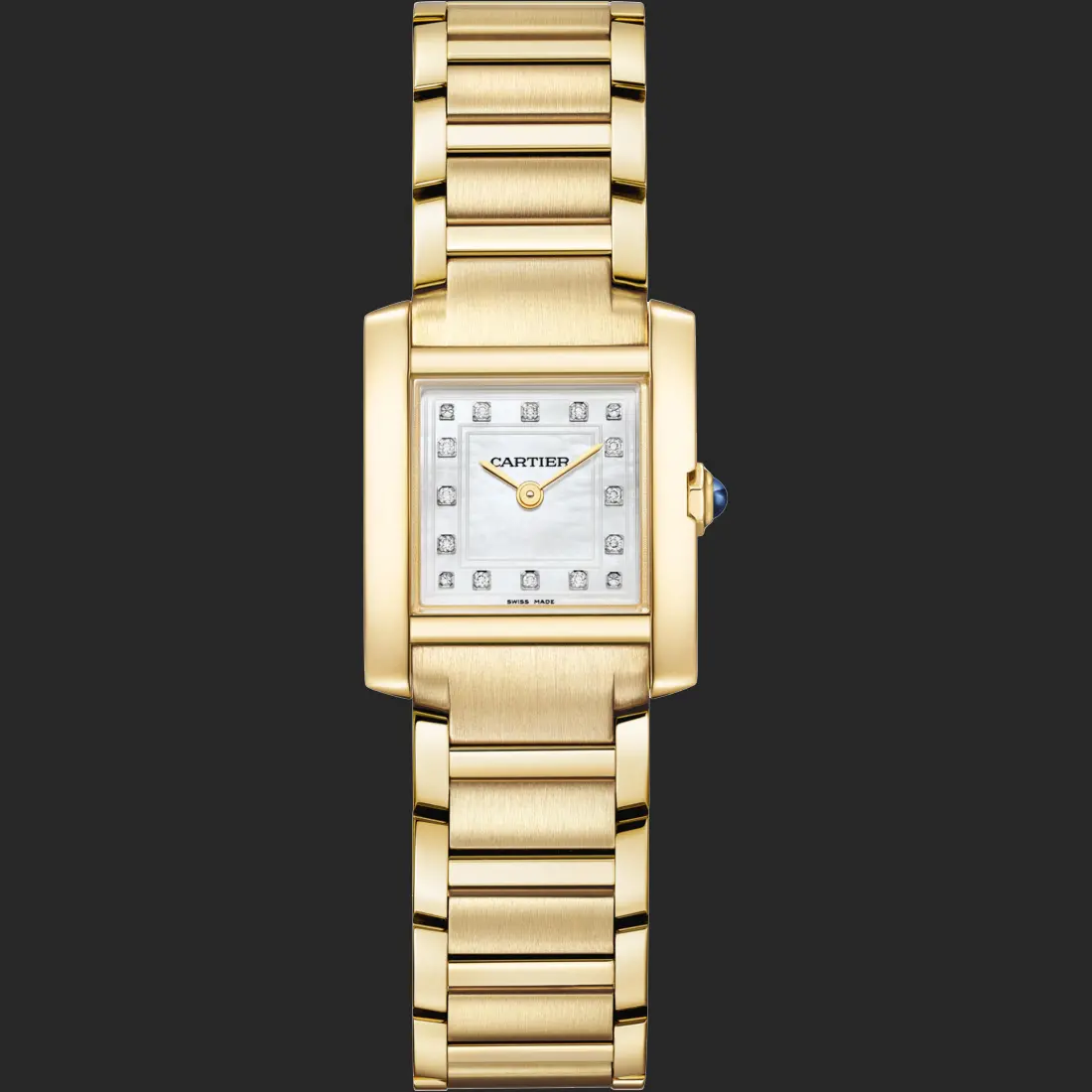 「非売品」Cartier 限定プレート 約20cm ブレスレット一体型の「タンク フランセーズ」よりMOP文字盤を