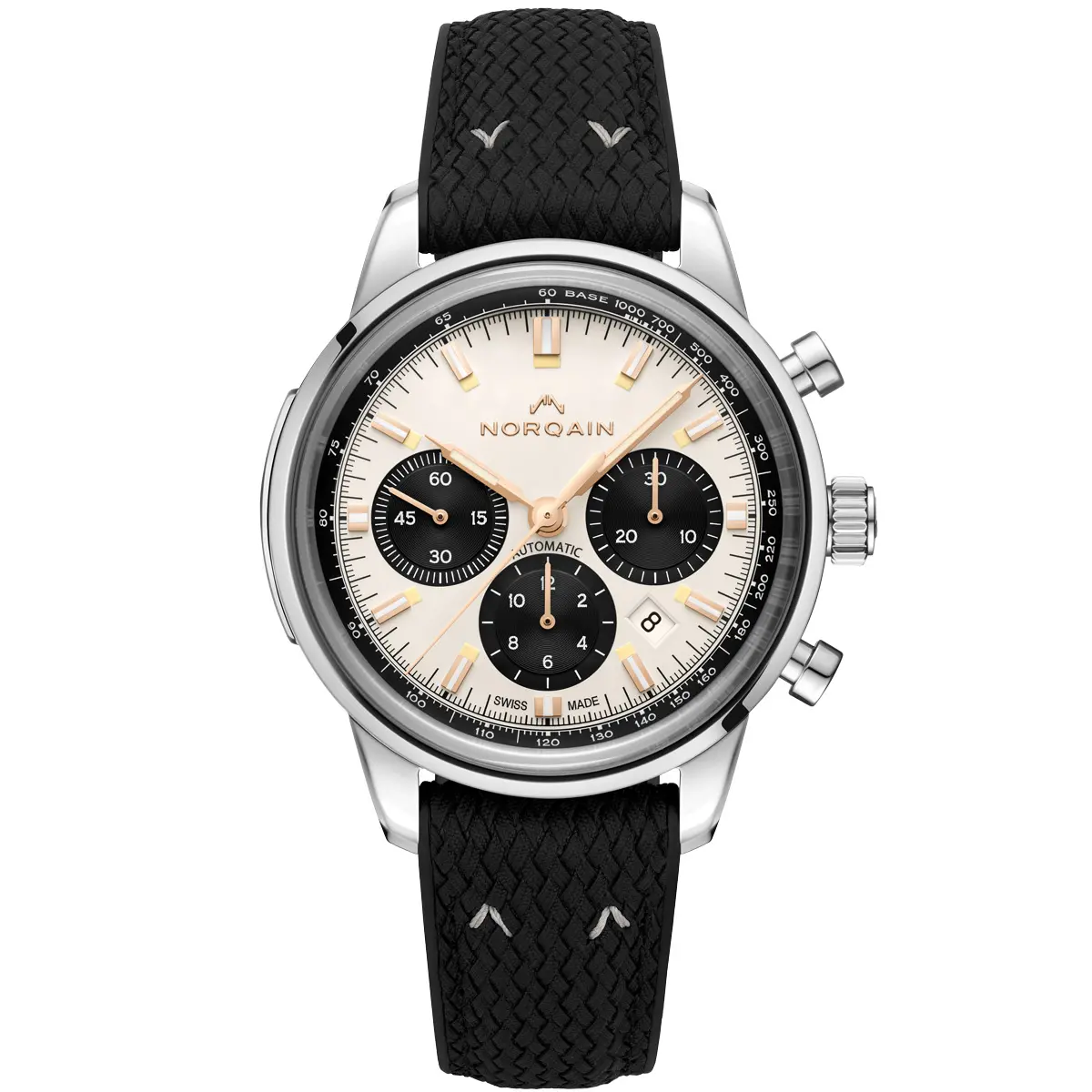 素材の異なる3種類のバンドから選べる ヴィンテージルックの限定クロノ