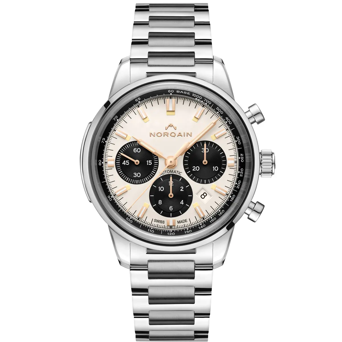 素材の異なる3種類のバンドから選べる ヴィンテージルックの限定クロノ