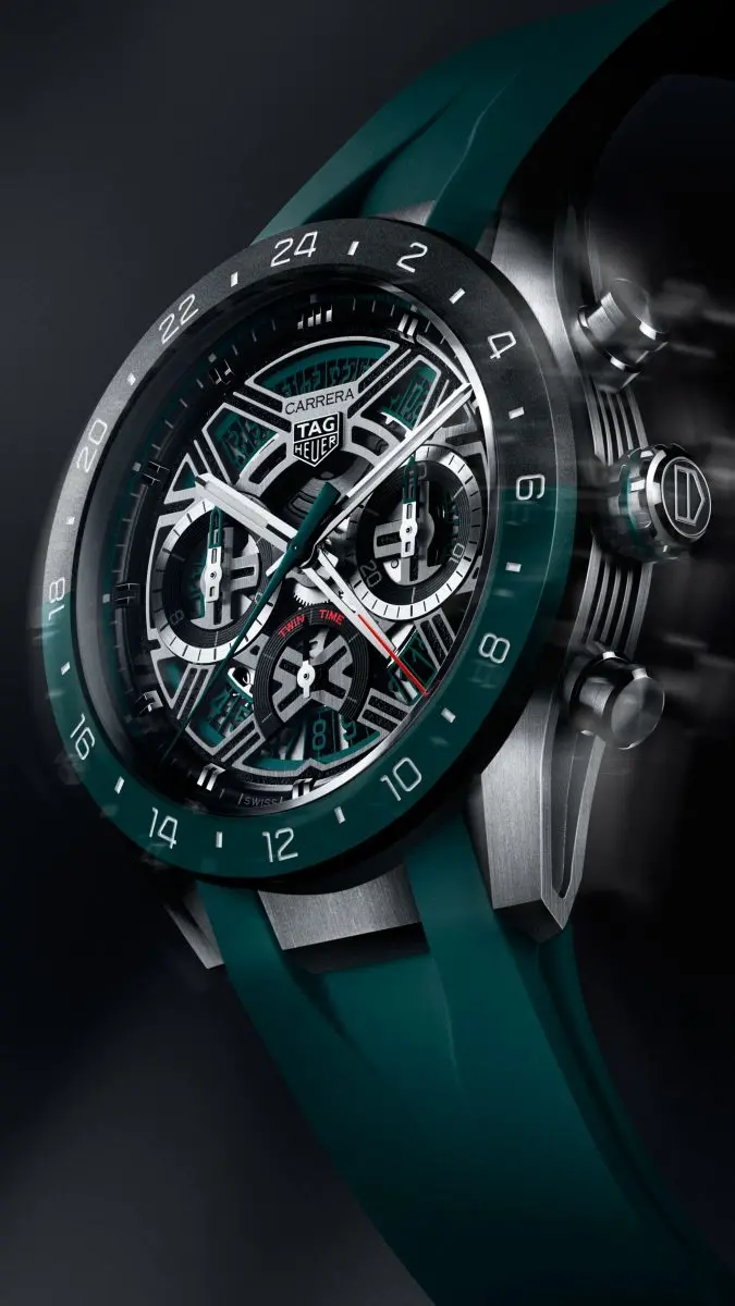 タグ・ホイヤー カレラがさらに進化。ティールグリーンで彩られたGMT