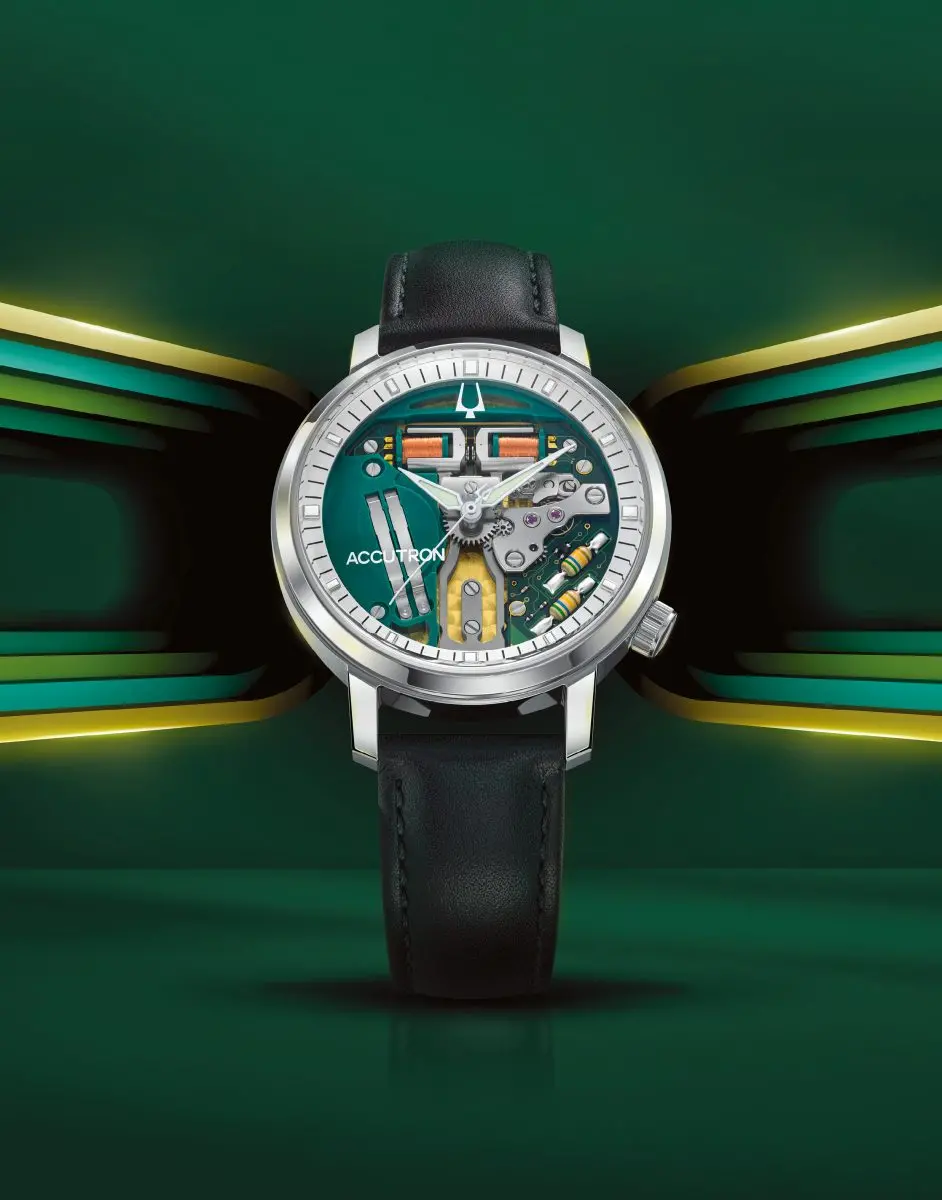 BULOVA腕時計ブローバアキュトロン　スペースビュー N1　音叉時計 1960年に発表された世界初の電子式音叉時計「アキュトロン」が現代の