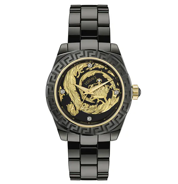 く*ち様 VERSACE ゴールド ブラック 時計 VERSACE ゴールド ブラック 腕時計