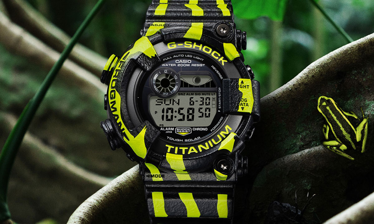 G-SHOCK」ミスジヤドクガエルのカラーを纏うスペシャルなフロッグマン