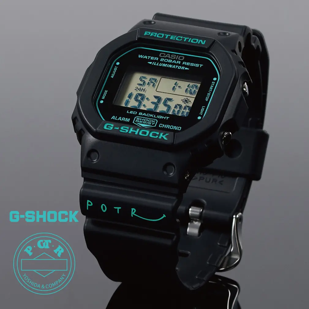 CASIO G-SHOCK DW-5600 POTR×コラボ 限定品③ 吉田カバンのアイデンティティを注入！ G-SHOCK × POTRのコラボ「DW