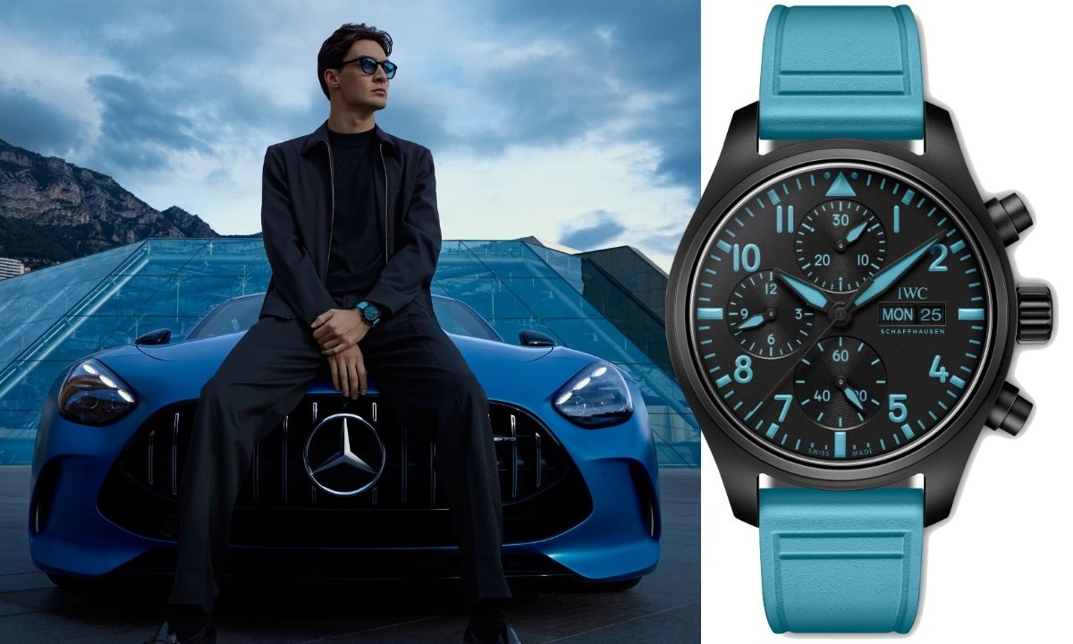 IWC」×F1ドライバー「ジョージ・ラッセル」。象徴的な“ブルー”を纏った