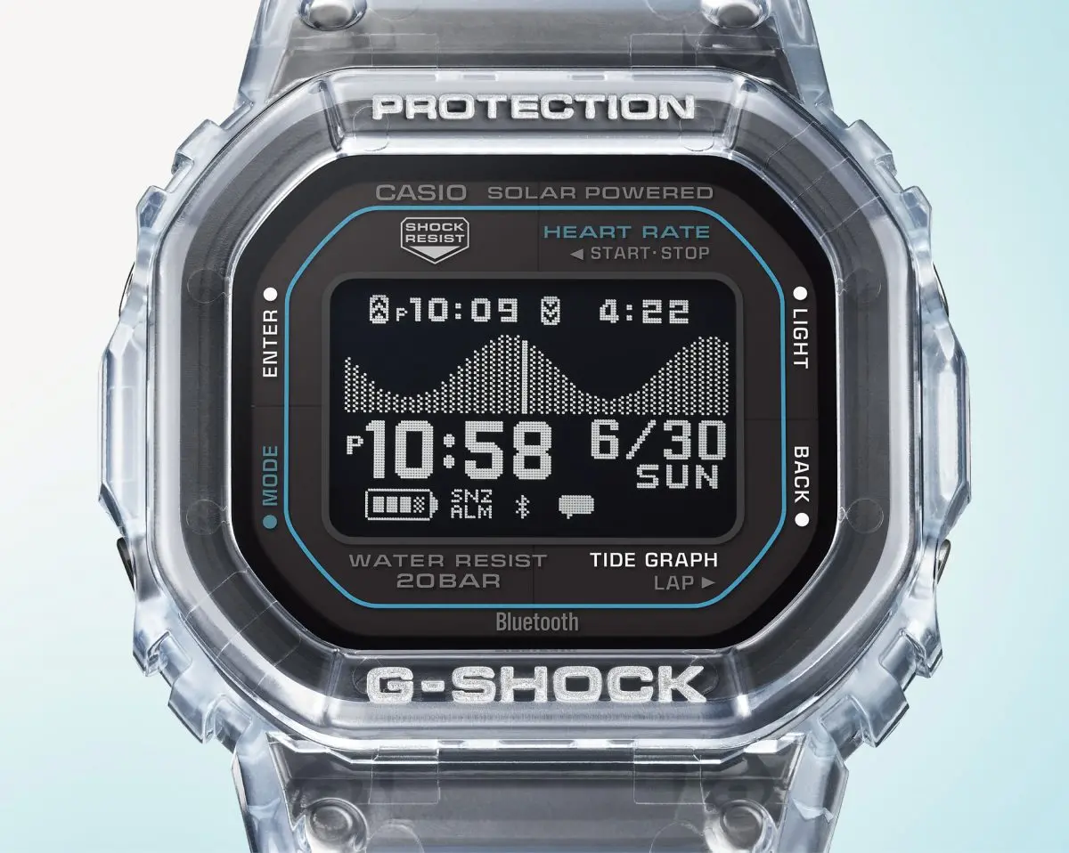 G-SHOCK】G-LIDE初の心拍計測搭載モデル「GBX-H5600」が5/15リリース